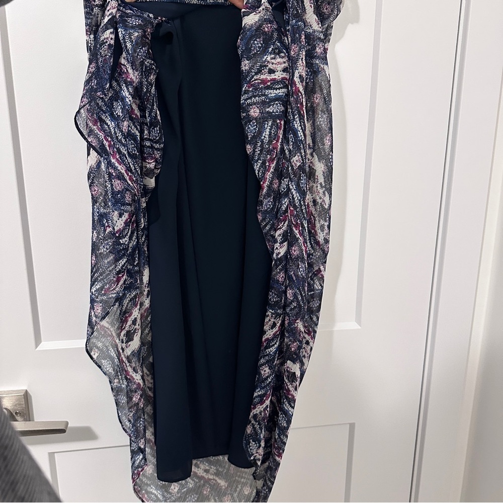 Vince Camuto Blue Purple Tribal Print Sheet Maxi Dress With Slip Size XL Women’s - Picture 7 of 9